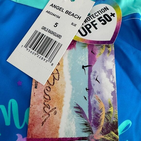 NWT Angel Beach Girl’s Swim Shirt/Rashguard (5) - Picture 4 of 4